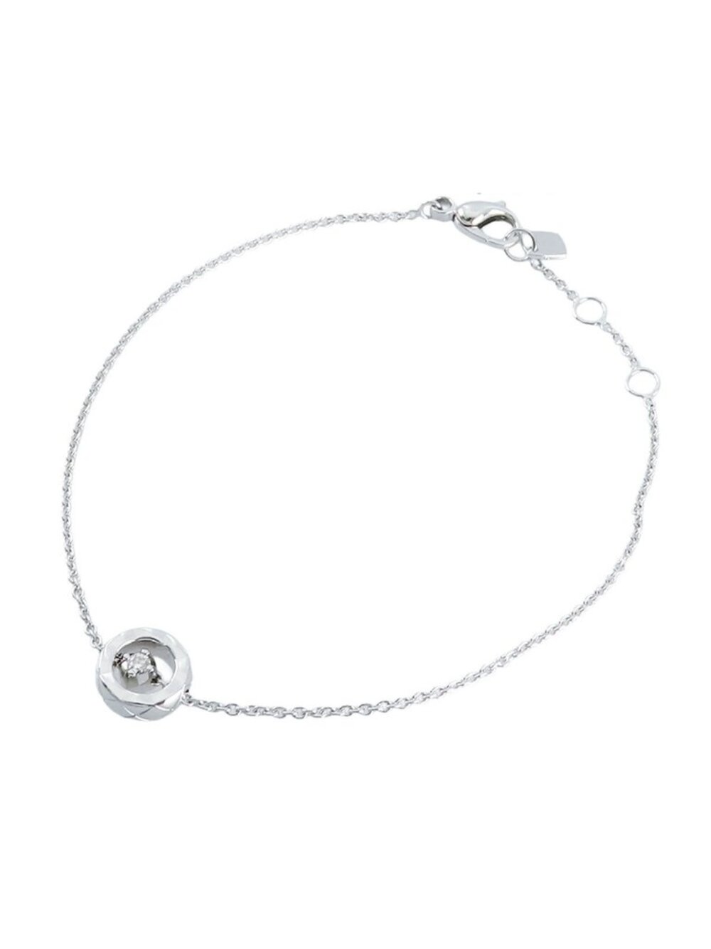 Chanel Coco Crush Bracelet White Gold 18K Diamond Chain 17